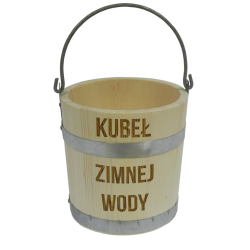 Wiadro 5 litrów drewniane grawerem